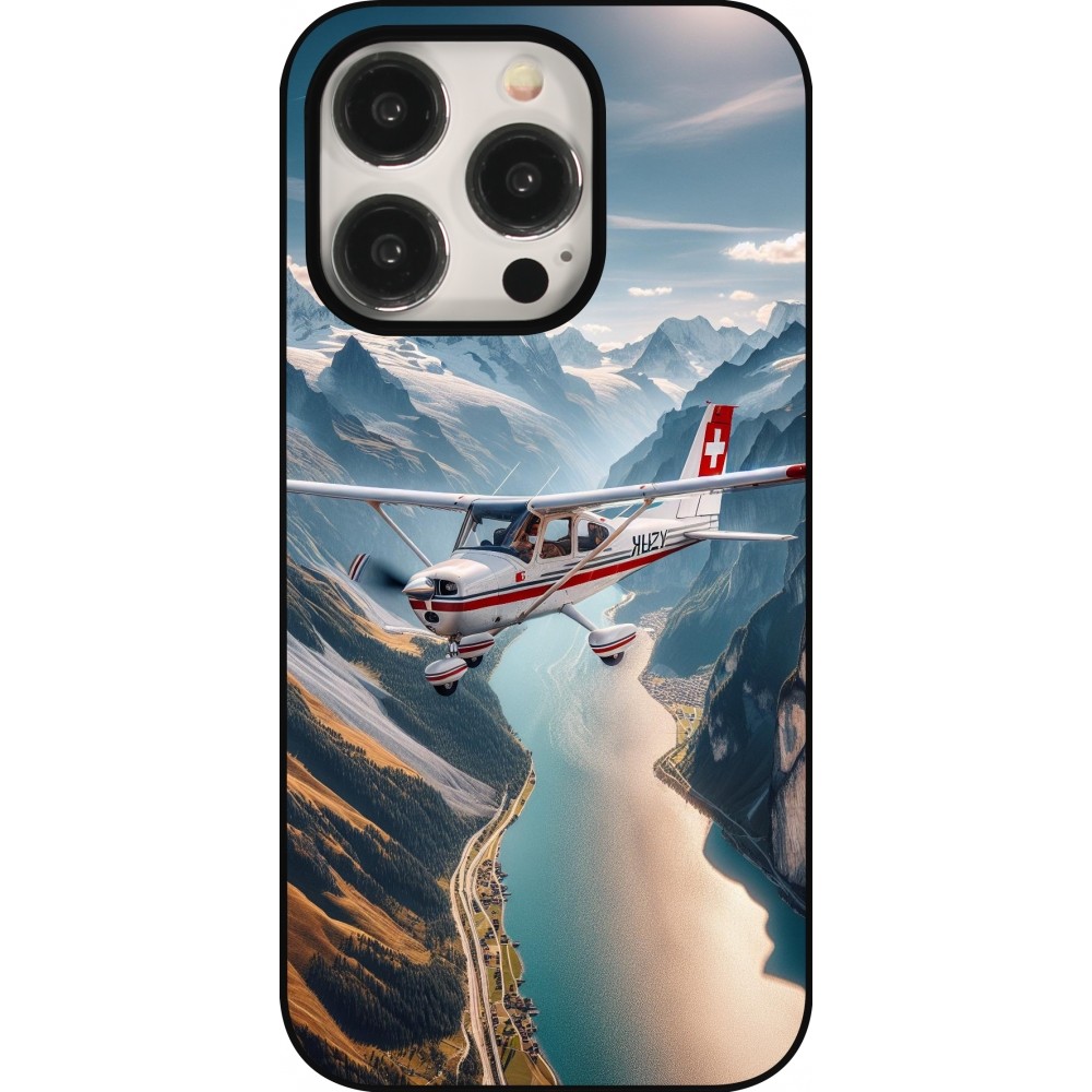 Coque iPhone 15 Pro - Vol Alpin Suisse