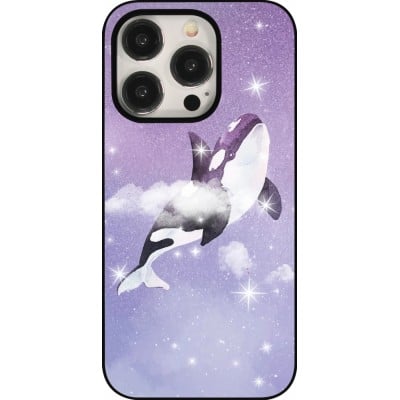 Coque iPhone 15 Pro - Whale in sparking stars