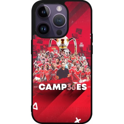 Coque iPhone 15 Pro - Silicone rigide noir Benfica Campeoes 2023