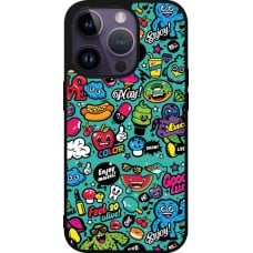 Coque iPhone 15 Pro - Silicone rigide noir Cartoons old school