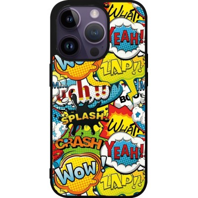 Coque iPhone 15 Pro - Silicone rigide noir Cartoons slogans