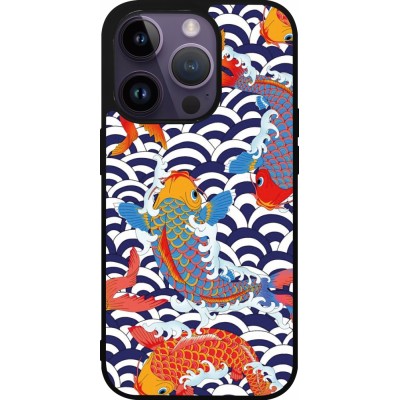 Coque iPhone 15 Pro - Silicone rigide noir Easter 2023 japanese fish