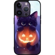 Coque iPhone 15 Pro - Silicone rigide noir Halloween 17 15