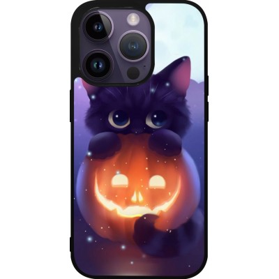 Coque iPhone 15 Pro - Silicone rigide noir Halloween 17 15