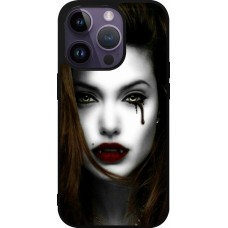 Coque iPhone 15 Pro - Silicone rigide noir Halloween 2023 gothic vampire