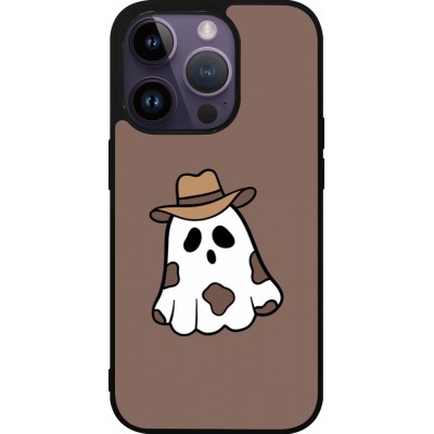 Coque iPhone 15 Pro - Silicone rigide noir Halloween 2024 cowboy ghost