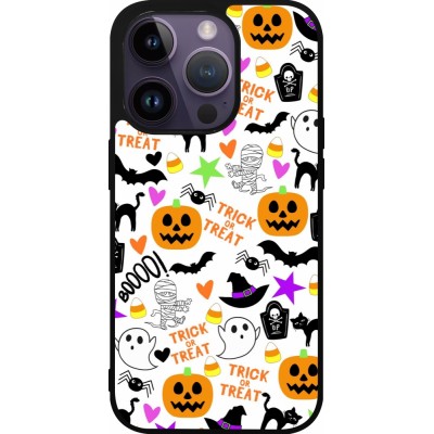 Coque iPhone 15 Pro - Silicone rigide noir Halloween 2024 trick or treat