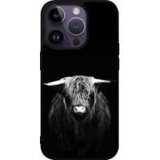 Coque iPhone 15 Pro - Silicone rigide noir Highland calf black