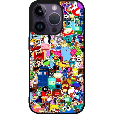 Coque iPhone 15 Pro - Silicone rigide noir Mixed cartoons