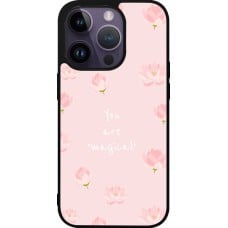 Coque iPhone 15 Pro - Silicone rigide noir Mom 2023 your are magical