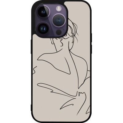 Coque iPhone 15 Pro - Silicone rigide noir Salnikova 05