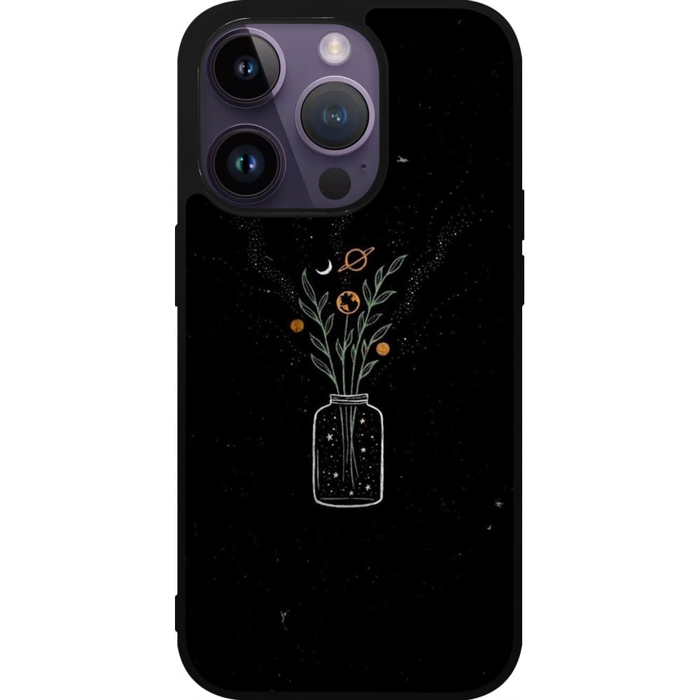 Coque iPhone 15 Pro - Silicone rigide noir Vase black