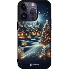 Coque iPhone 15 Pro - Silicone rigide noir Noël 2023 Christmas is Coming