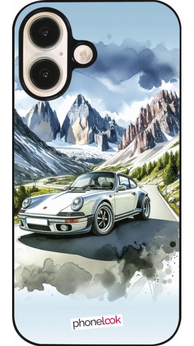 iPhone 16 Case Hülle - Porsche 911 Berg Aquarell