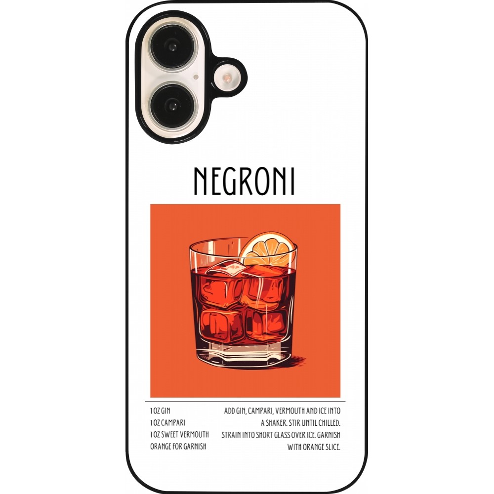 iPhone 16 Case Hülle - Cocktail Rezept Negroni