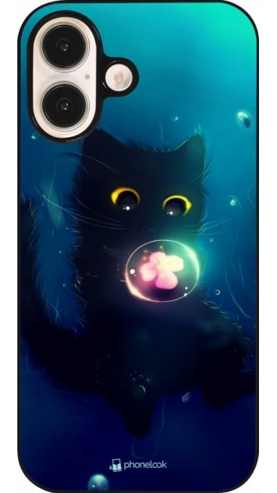 Coque iPhone 16 - Cute Cat Bubble