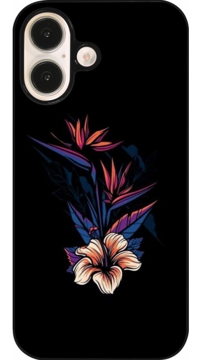 Coque iPhone 16 - Dark Flowers