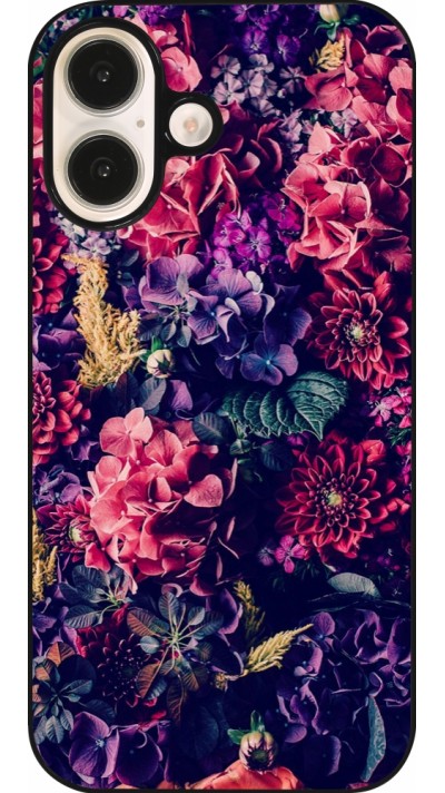 Coque iPhone 16 - Flowers Dark