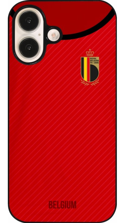 Coque iPhone 16 - Maillot de football Belgique 2022 personnalisable