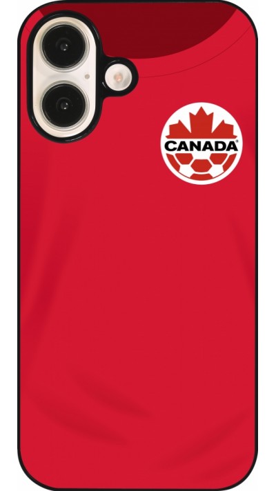 Coque iPhone 16 - Maillot de football Canada 2022 personnalisable