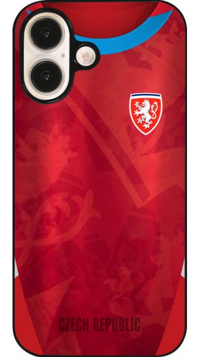 Coque iPhone 16 - Maillot de football République Tchèque personnalisable