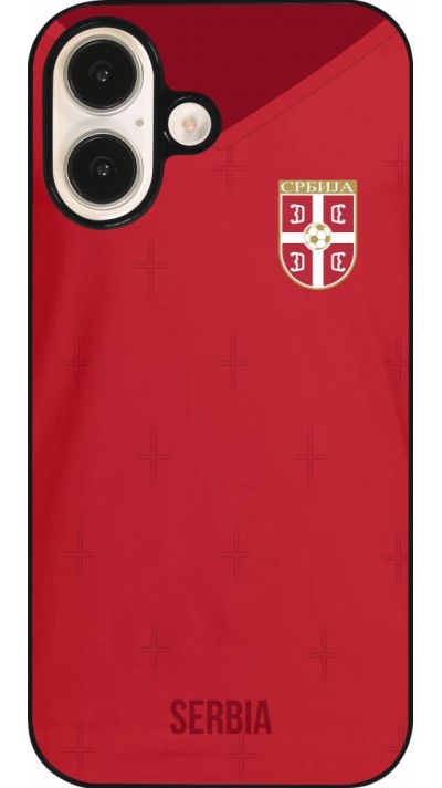 iPhone 16 Case Hülle - Serbien 2022 personalisierbares Fussballtrikot