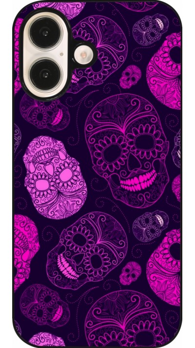 Coque iPhone 16 - Halloween 2023 pink skulls