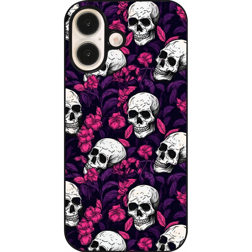 Coque iPhone 16 - Halloween 2024 romantic skulls