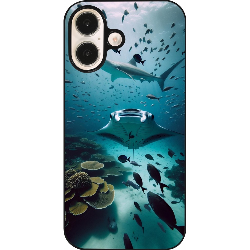 iPhone 16 Case Hülle - Manta Lagune Reinigung