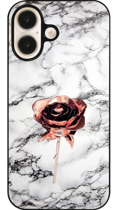 Coque iPhone 16 - Marble Rose Gold