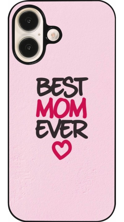 Coque iPhone 16 - Mom 2023 best Mom ever pink