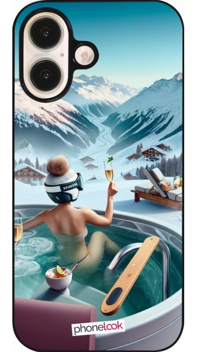 Coque iPhone 16 - Montagne Glamour Jacuzzi