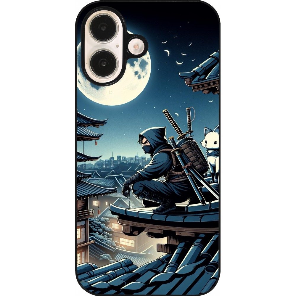 iPhone 16 Case Hülle - Ninja unter dem Mond