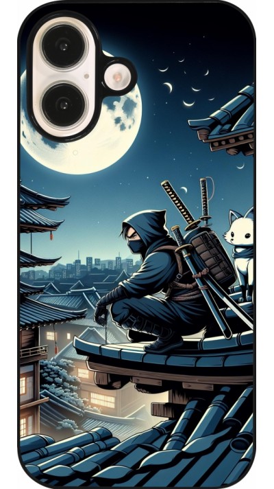 Coque iPhone 16 - Ninja sous la lune