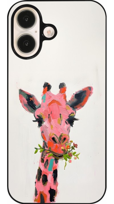 Coque iPhone 16 - Pink Girafe Paint