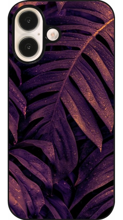 Coque iPhone 16 - Purple Light Leaves