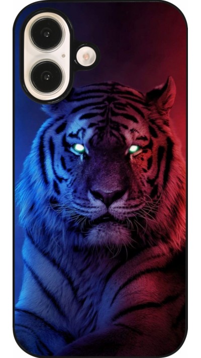 Coque iPhone 16 - Tiger Blue Red