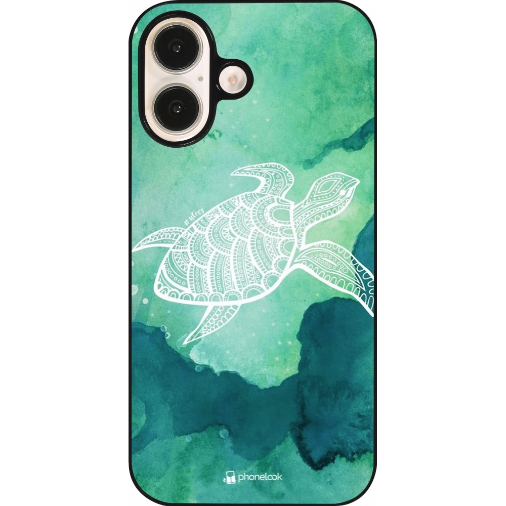 iPhone 16 Case Hülle - Turtle Aztec Watercolor