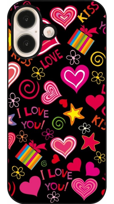 Coque iPhone 16 - Valentine 2023 love symbols