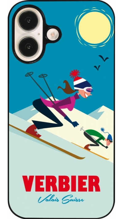 Coque iPhone 16 - Verbier Ski Downhill