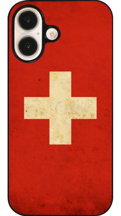 Coque iPhone 16 - Vintage Flag SWISS