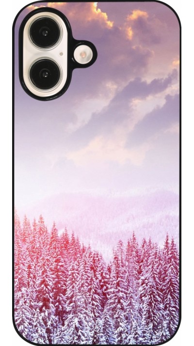 Coque iPhone 16 - Winter 22 Pink Forest