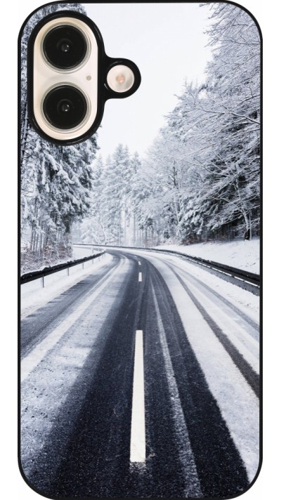 Coque iPhone 16 - Winter 22 Snowy Road