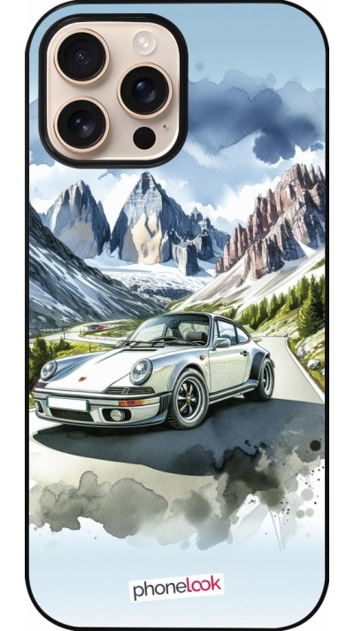 iPhone 16 Pro Max Case Hülle - Porsche 911 Berg Aquarell