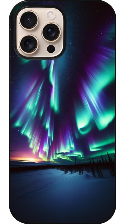 Coque iPhone 16 Pro Max - Aurore Boréale Étincelante