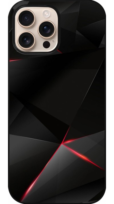 Coque iPhone 16 Pro Max - Black Red Lines