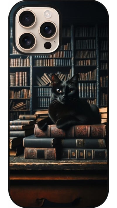 Coque iPhone 16 Pro Max - Chat livres sombres