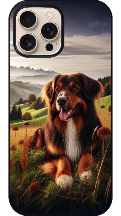 Coque iPhone 16 Pro Max - Chien Campagne Suisse