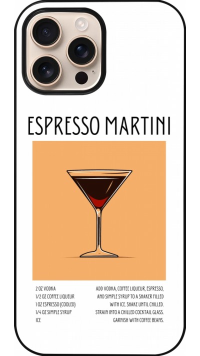 Coque iPhone 16 Pro Max - Cocktail recette Espresso Martini