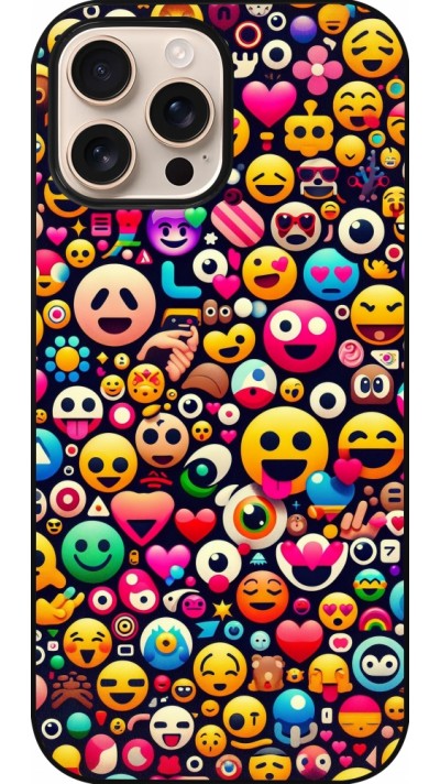 Coque iPhone 16 Pro Max - Emoji Mix Color